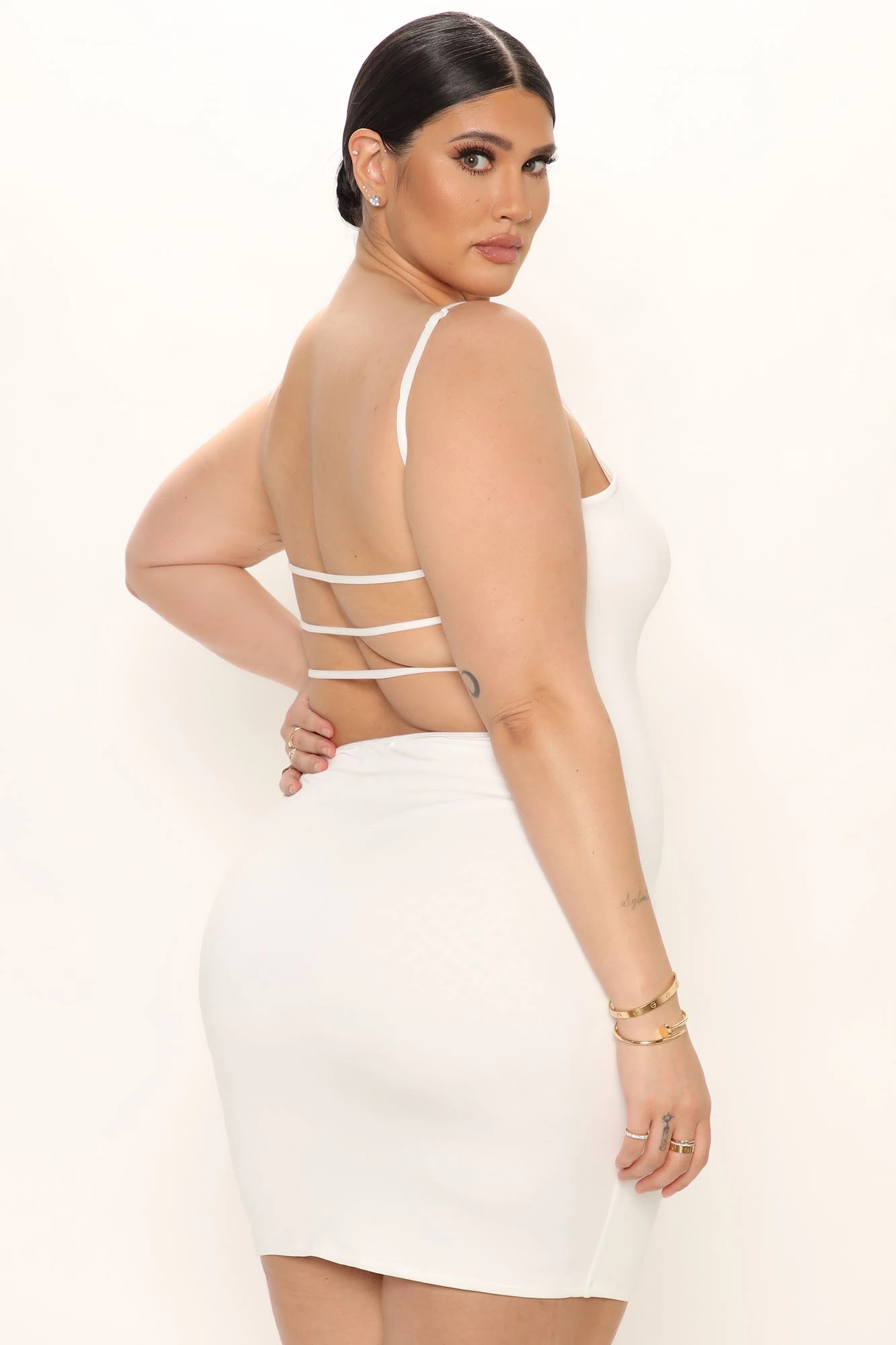 Fashion Nova Gabi Double Lined Mini Dress - White 10 Fashion Nova Gabi Double Lined Mini Dress - White - Image 8