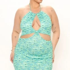 Fashion Nova Cabo Vibes Mini Dress - Green/combo -fashion nova dresses Shop 02 23 22Studio1 DM MJ 10 15 27 12 WD8266 GreenCombo 4964 PLUS WG