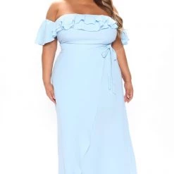 Fashion Nova Mara Off Shoulder Maxi Dress - Light Blue -fashion nova dresses Shop 02 23 22Studio5 ME LT 11 16 52 25 HF21E329 LightBlue 1138 PLUS KL
