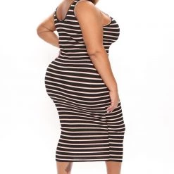 Fashion Nova She Loves Stripes Midi Dress - Black/combo -fashion nova dresses Shop 02 23 22Studio5 ME LT 14 38 08 62 JD39355AS Blackcombo 1469 PLUS PB