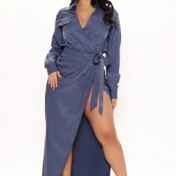 Fashion Nova Easy Love Maxi Dress - Navy