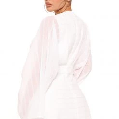 Fashion Nova Driftwood Striped Mini Dress - White -fashion nova dresses Shop 02 25 22Studio3 BR LT 11 24 27 49 32104SK White 3723 PB