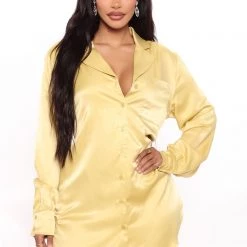 Fashion Nova Petite Slip On Satin Shirt Dress - Mustard 7 Fashion Nova Petite Slip On Satin Shirt Dress - Mustard -fashion nova dresses Shop 02 25 22Studio4 RM KP 13 24 01 23 DI7104 Mustard 3244 SG