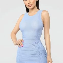 Fashion Nova Sweet Attitude Ruched Mesh Mini Dress - Blue -fashion nova dresses Shop 02 26 19 Studio 2 DV 10 19 41 D9682MESH Blue 12788 RG scaled
