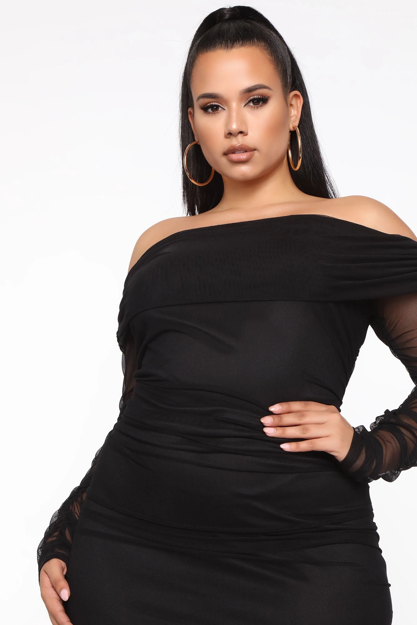 Fashion Nova Top Trend Ruched Maxi Dress - Black 8 Fashion Nova Top Trend Ruched Maxi Dress - Black - Image 6