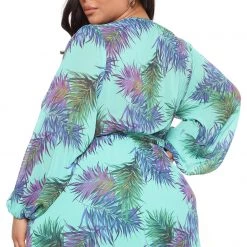 Fashion Nova Nadine Long Sleeve Midi Dress - Teal/combo -fashion nova dresses Shop 02 28 22Studio3 ME KP 14 58 32 36 DM1494 Tealcombo 4037 PLUS KL