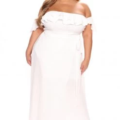 Fashion Nova Mara Off Shoulder Maxi Dress - White -fashion nova dresses Shop 02 28 22Studio5 KJ LT 10 37 48 19 HF21E329 White 1390 PLUS KL