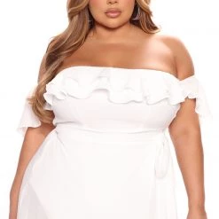 Fashion Nova Mara Off Shoulder Maxi Dress - White -fashion nova dresses Shop 02 28 22Studio5 KJ LT 10 37 56 19 HF21E329 White 1394 PLUS KL