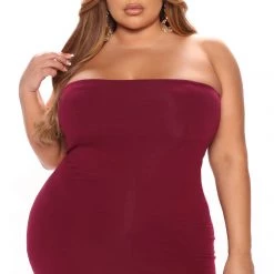 Fashion Nova Keep It Cute Tube Mini Dress - Wine -fashion nova dresses Shop 02 28 22Studio5 KJ LT 12 00 04 34 RD52931 Wine 1564 PLUS KL