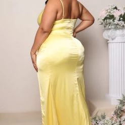 Fashion Nova Luxe Nights Satin Maxi Dress - Yellow -fashion nova dresses Shop 02 28 22Studio6 ME KP 13 18 25 17 1732 Yellow 1586 PLUS KL