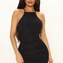 Fashion Nova Ruche It Mini Dress - Black -fashion nova dresses Shop 02 4 22Studio3 KS KP 12 24 03 58 DD762HC57 Black 18877 KL