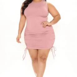 Fashion Nova My Type Ruched Mini Dress - Mauve -fashion nova dresses Shop 03 01 22Studio2 CE LT 09 50 46 6 4685DM Mauve 0201 PLUS KL