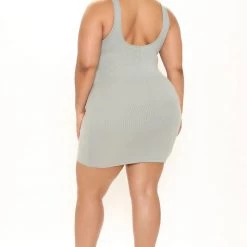 Fashion Nova Sculpted Ribbed Mini Dress - Olive -fashion nova dresses Shop 03 01 22Studio2 CE LT 10 17 27 14 4530DY Olive 0278 PLUS KL
