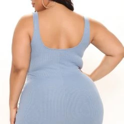 Fashion Nova Sculpted Ribbed Mini Dress - Blue -fashion nova dresses Shop 03 01 22Studio2 CE LT 11 00 56 23 4530DY Blue 0359 PLUS KL
