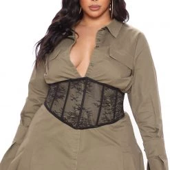 Fashion Nova Booked And Busy Corset Mini Dress - Olive -fashion nova dresses Shop 03 02 21Studio3 DM JH 11 23 34 30 73404 Olive 0884 PLUS NT