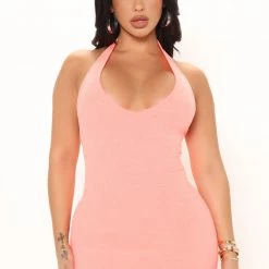 Fashion Nova Isabelle Halter Midi Dress - Neon Orange -fashion nova dresses Shop 03 03 22Studio2 SN AC 14 21 19 67 73430 NeonOrange 1751 EH