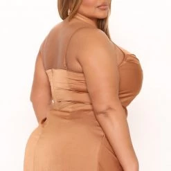 Fashion Nova Casie Satin Midi Dress - Brown -fashion nova dresses Shop 03 04 22Studio2 KJ AC 09 51 41 7 HF21F285 Brown 1858 PLUS PB