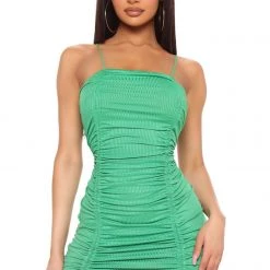 Fashion Nova Jessica Ruched Mini Dress - Green -fashion nova dresses Shop 03 04 22Studio3 11 37 45 6 J3G4023C Green 0560 SG