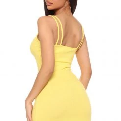 Fashion Nova Elana Double Strap Mini Dress - Yellow -fashion nova dresses Shop 03 04 22Studio3 15 06 00 36 73302 Yellow 0898 SG