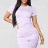 Fashion Nova Casual Chillin' Ruched Mini Dress - Lavender -fashion nova dresses Shop 03 05 19 Studio 1 OD 10 00 25 D2378 Lavender 0103 TB scaled