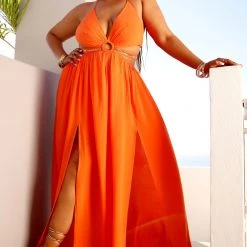 Fashion Nova Ready For The Weekend Maxi Dress - Orange -fashion nova dresses Shop 03 08 22 SPRING VACAY RT 10 41 15 LOOK4 1222 SG DM PLUS
