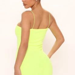Fashion Nova Simple Necessity Mini Dress - Neon Yellow -fashion nova dresses Shop 03 09 22Studio2 CE KG 11 35 54 59 73357FN NeonYellow 0529 PB