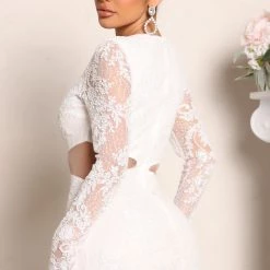 Fashion Nova Myself First Sequin Maxi Dress - White -fashion nova dresses Shop 03 09 22Studio2 CE KG 12 15 05 68 FN568L White 1020 WG