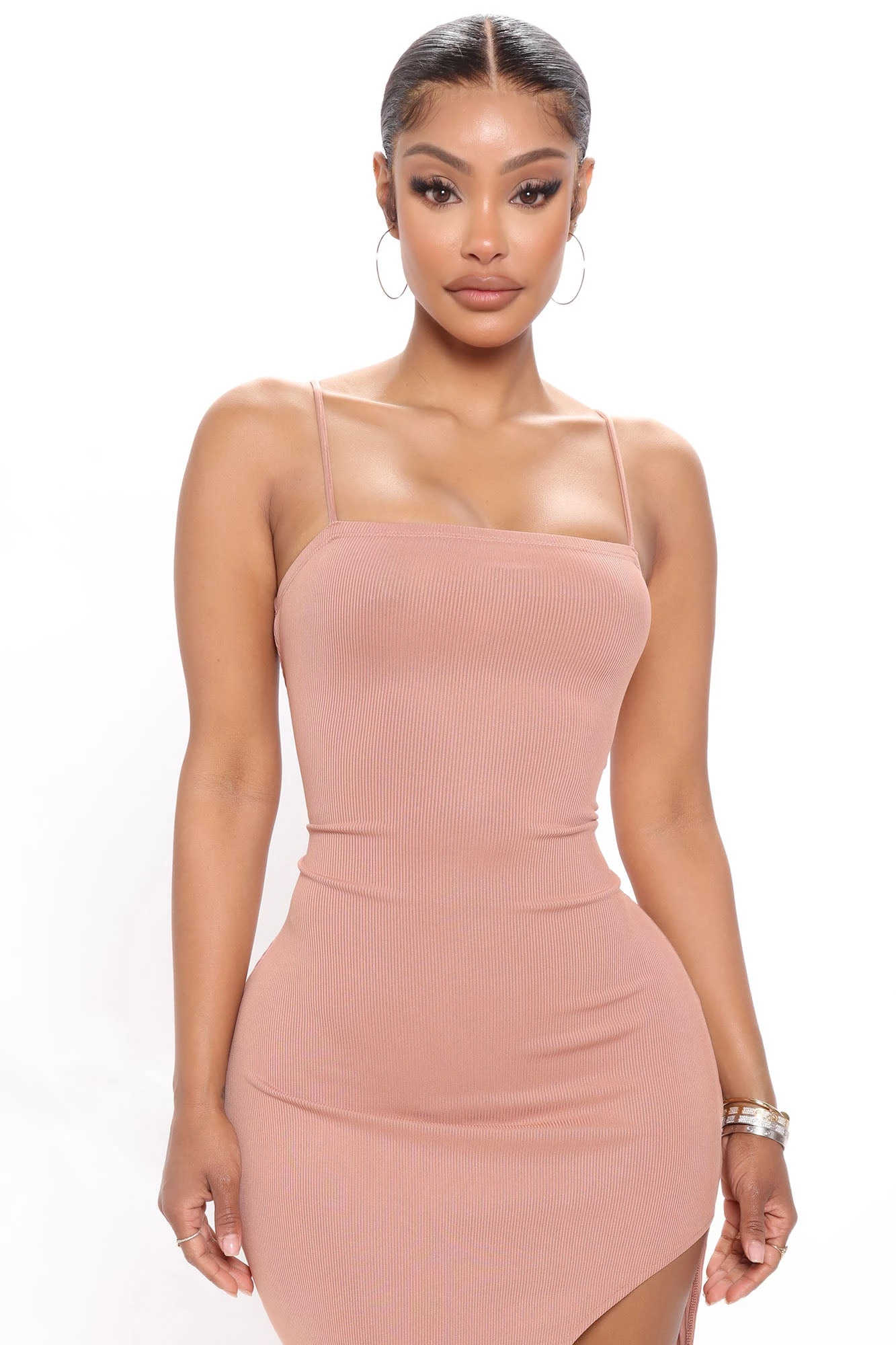 Fashion Nova Sidewalk Stroll Midi Dress - Mocha 4 Fashion Nova Sidewalk Stroll Midi Dress - Mocha - Image 2