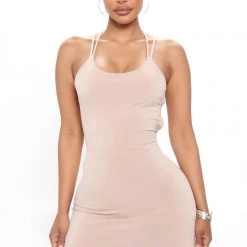 Fashion Nova Alessi Mini Dress - Taupe