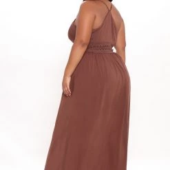 Fashion Nova Holy Slit Sleeveless Maxi Dress - Brown -fashion nova dresses Shop 03 10 21Studio1 RT SA 15 01 47 64 DM1840 Brown 3635 PLUS WG