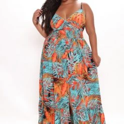 Fashion Nova Kiana Tropical Maxi Dress - Black/combo -fashion nova dresses Shop 03 10 21Studio1 RT SA 15 04 43 65 DM1924 Blackcombo 3639 PLUS WG