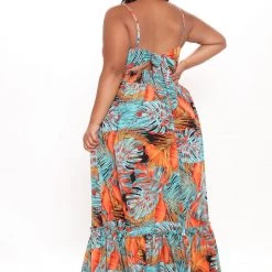 Fashion Nova Kiana Tropical Maxi Dress - Black/combo -fashion nova dresses Shop 03 10 21Studio1 RT SA 15 04 58 65 DM1924 Blackcombo 3648 PLUS2 WG