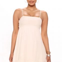 Fashion Nova Harlie Mini Dress - Taupe