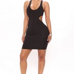 Fashion Nova Addison Mini Dress - Black