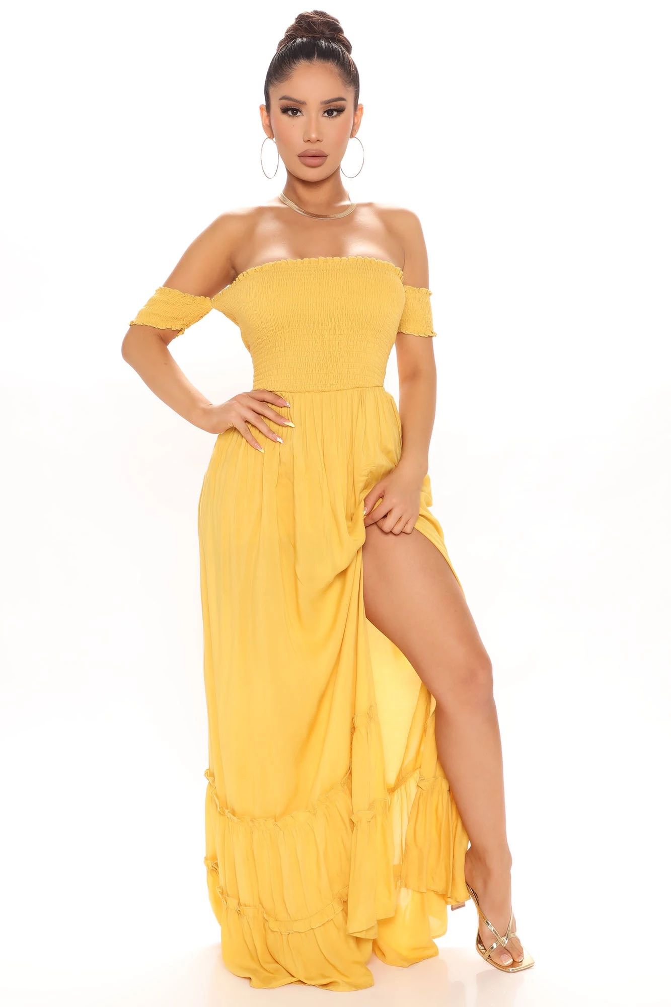Fashion Nova Laurel Off Shoulder Maxi Dress - Mustard 7 Fashion Nova Laurel Off Shoulder Maxi Dress - Mustard - Image 5
