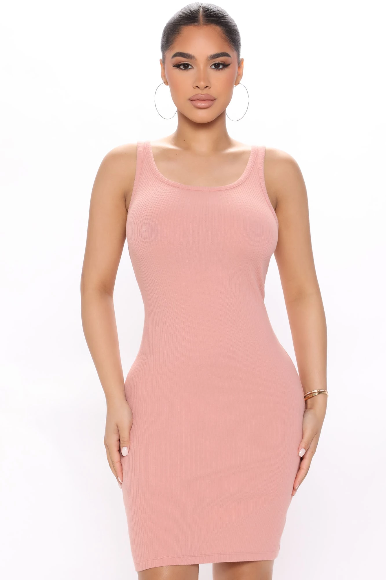 Fashion Nova Abigail Ribbed Mini Dress - Mauve 4 Fashion Nova Abigail Ribbed Mini Dress - Mauve - Image 2