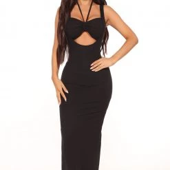 Fashion Nova Scenic View Maxi Dress - Black