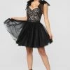 Fashion Nova Xena Tulle Dress - Black
