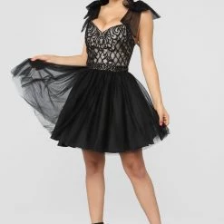 Fashion Nova Xena Tulle Dress - Black