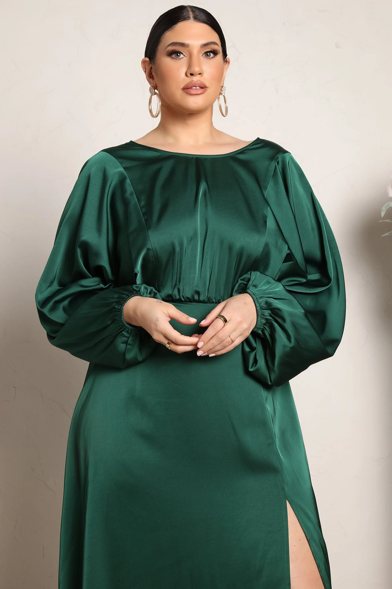 Fashion Nova Kiss The Sky Satin Maxi Dress - Green 8 Fashion Nova Kiss The Sky Satin Maxi Dress - Green - Image 6