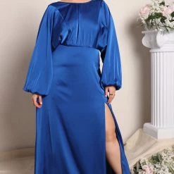Fashion Nova Kiss The Sky Satin Maxi Dress - Royal -fashion nova dresses Shop 03 14 22Studio2 CE RL 10 02 46 7 MF2903 Royal 0022 PLUS KL