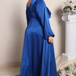 Fashion Nova Kiss The Sky Satin Maxi Dress - Royal -fashion nova dresses Shop 03 14 22Studio2 CE RL 10 03 14 7 MF2903 Royal 0035 PLUS KL