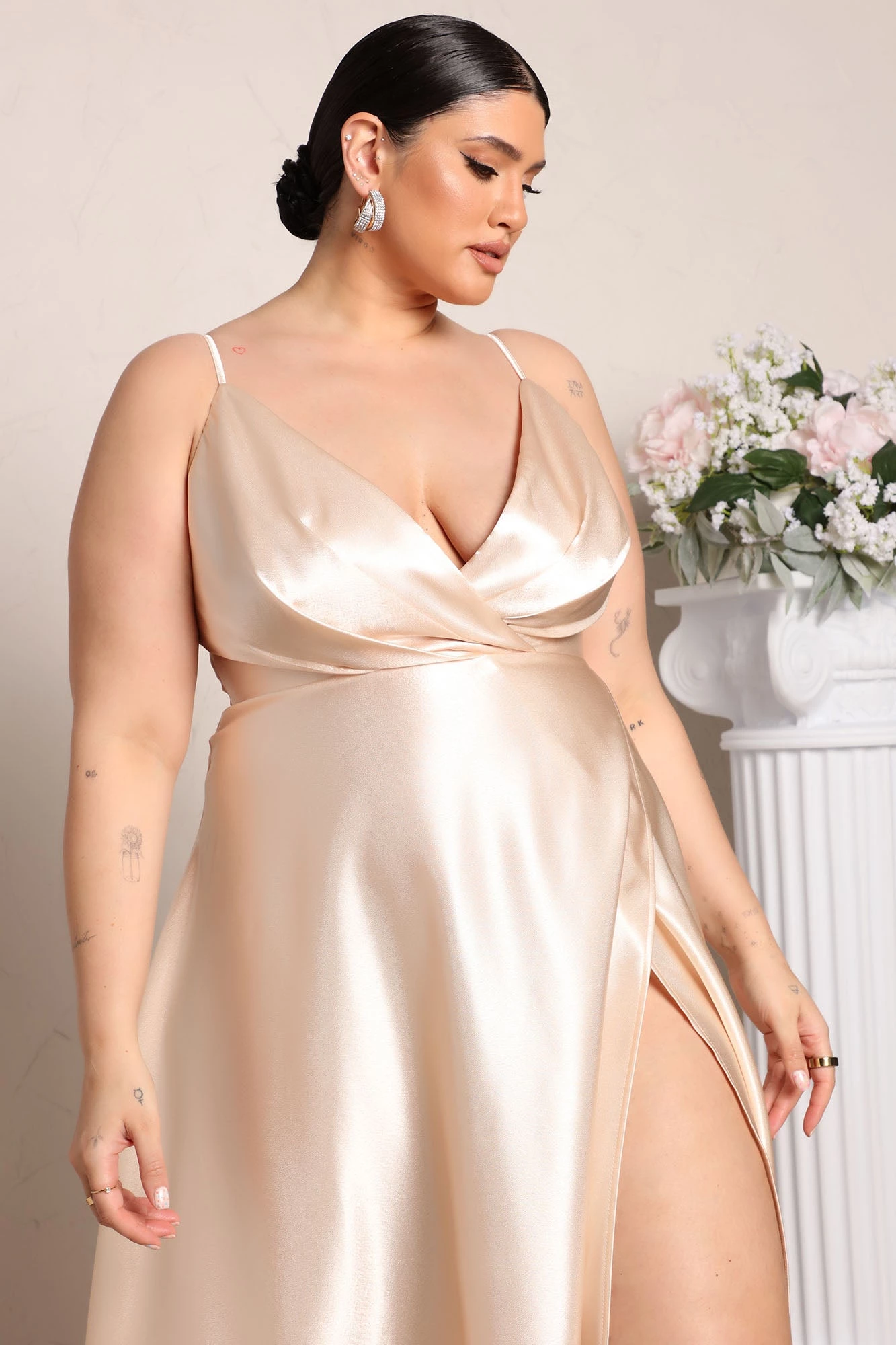Fashion Nova Cherish This Moment Satin Maxi Dress - Cream 8 Fashion Nova Cherish This Moment Satin Maxi Dress - Cream - Image 6