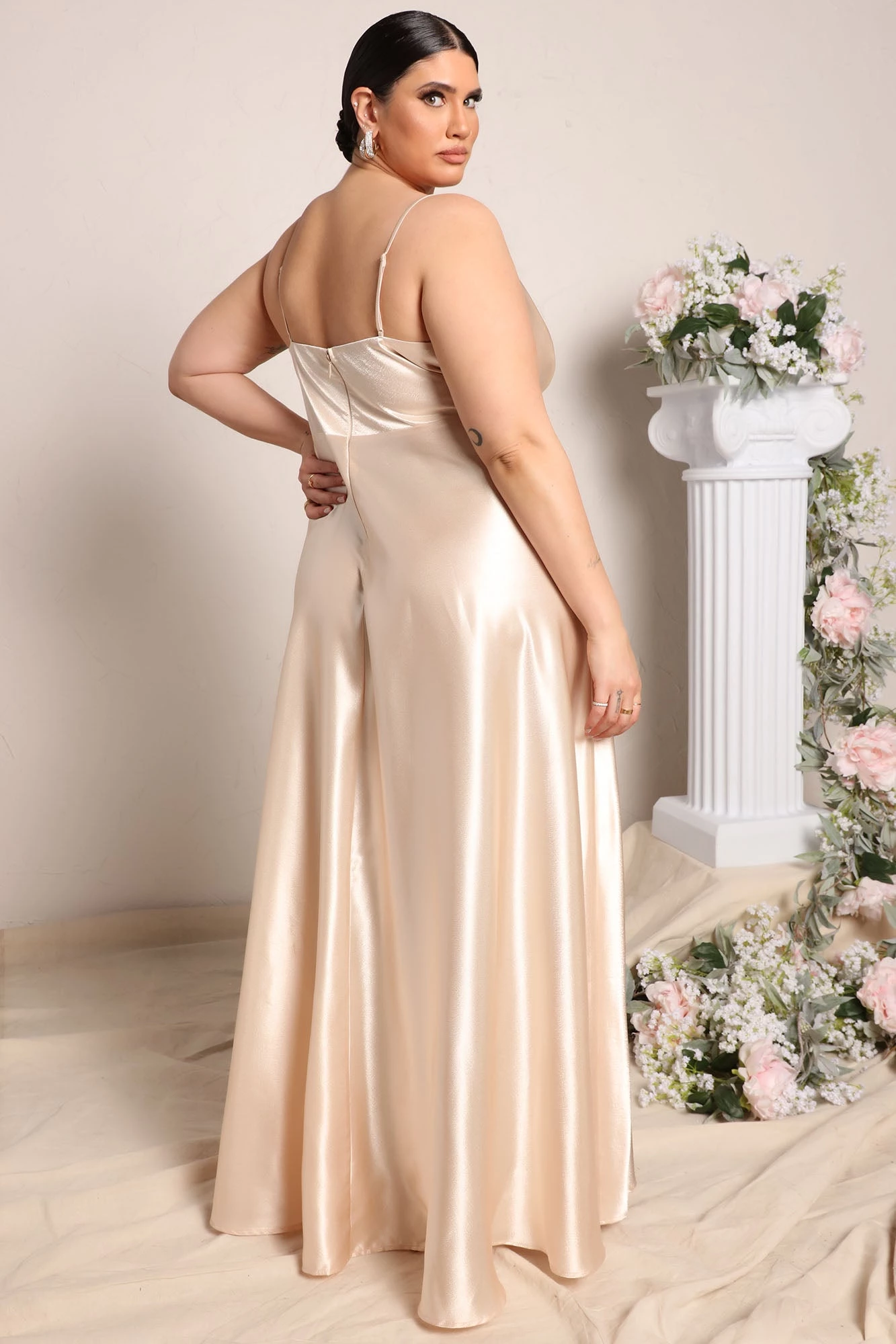 Fashion Nova Cherish This Moment Satin Maxi Dress - Cream 9 Fashion Nova Cherish This Moment Satin Maxi Dress - Cream - Image 7