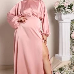 Fashion Nova Kiss The Sky Satin Maxi Dress - Mauve -fashion nova dresses Shop 03 14 22Studio2 CE RL 10 14 10 11 MF2903 Mauve 0099 PLUS KL