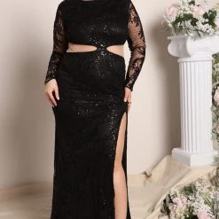 Fashion Nova Myself First Sequin Maxi Dress - Black -fashion nova dresses Shop 03 14 22Studio2 CE RL 10 18 08 12 FN568L Black 0119 PLUS KL