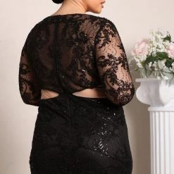 Fashion Nova Myself First Sequin Maxi Dress - Black -fashion nova dresses Shop 03 14 22Studio2 CE RL 10 18 34 12 FN568L Black 0129 PLUS KL