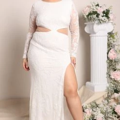 Fashion Nova Myself First Sequin Maxi Dress - White -fashion nova dresses Shop 03 14 22Studio2 CE RL 10 37 20 18 FN568L White 0220 PLUS KL