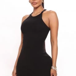 Fashion Nova Good Attitude Mini Dress - Black