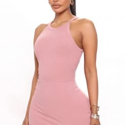 Fashion Nova Good Attitude Mini Dress - Mauve